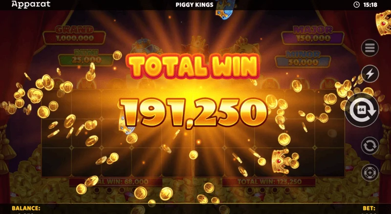 Piggy Kings - vinnerbildet i Free Games